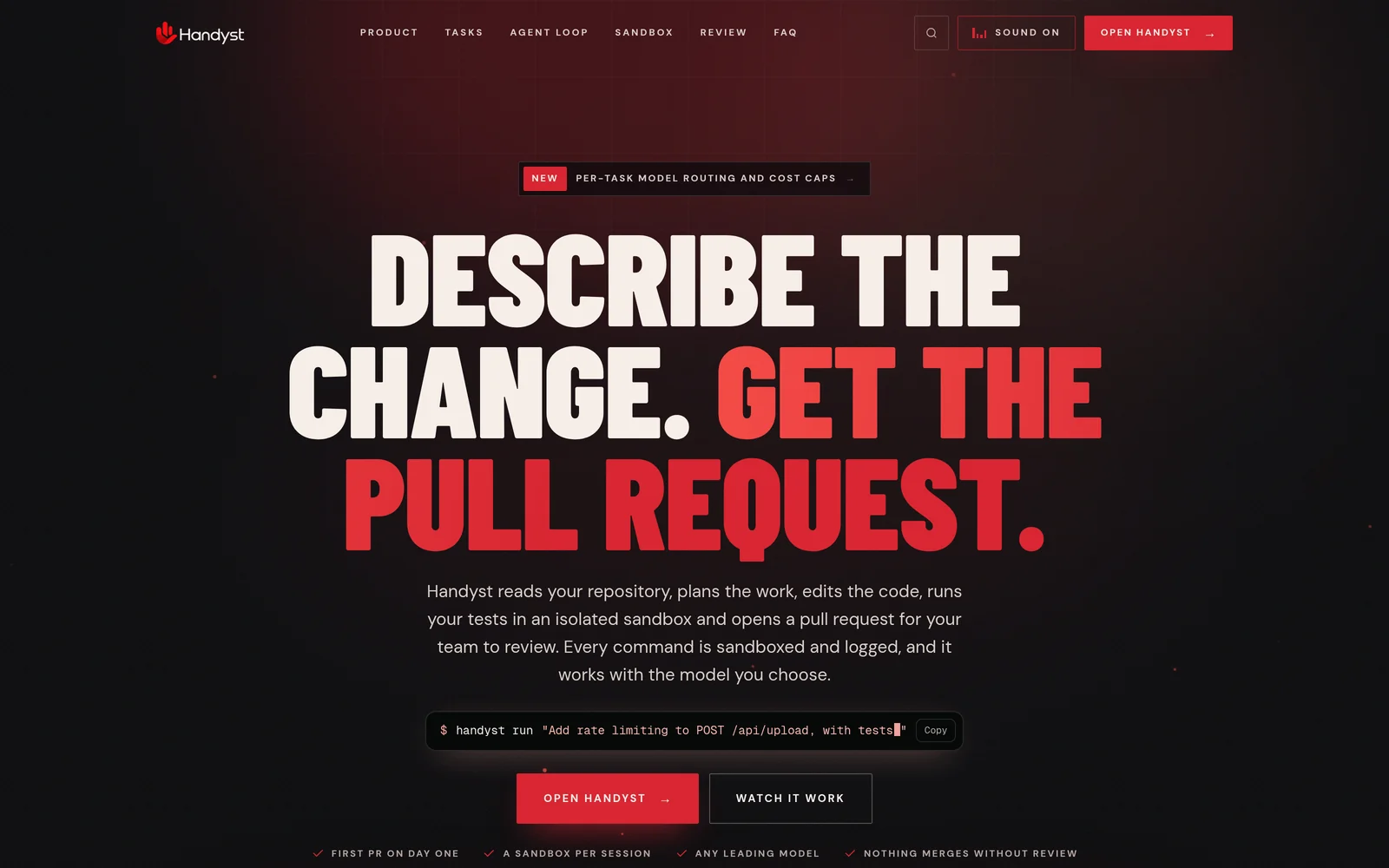 Handyst interface